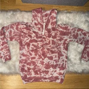 LULULEMON ALL YOURS HOODIE PINK TIE DIE WOMEN- SIZE 6